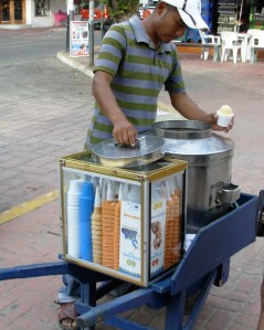 galvanized  tub ice cream vendor