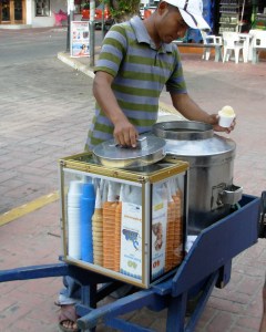 galvanized  tub ice cream vendor