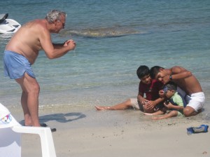 The Senor taking picture of the brothers