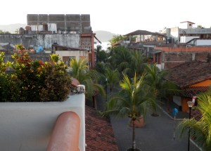  The street where we live from the balcony