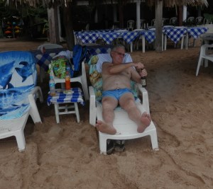 Doyle relaxing at Ixtapa Island