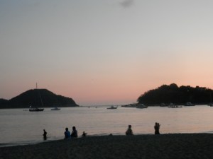 Sunset over Zihuatanejo Bay