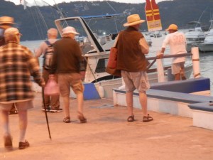 Tourist ready for their fishing adventure