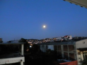 Morning moon over Zihuatanejo
