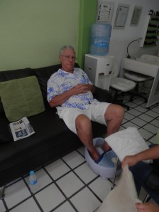 The Senor getting a pedicure