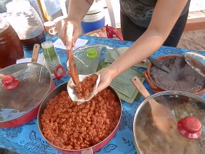 One of the three Breakfast tacos