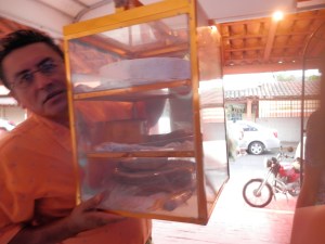 New vendor came by the flop house, cakes by the slice