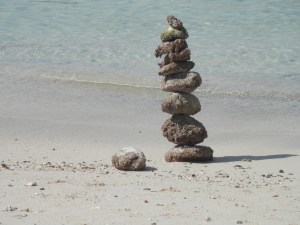 Interesting beach sculpture, artist unknown