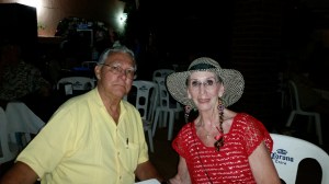The Senor and I enjoying the evening. Photo cour test of Patty a great photoGrapher as this is about our best picture