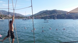 The swimmers and a swinger