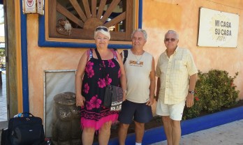 Waiting for the Troncones bus 