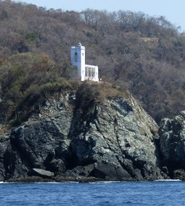 Sailing past Zihuatanejo's lighthouse